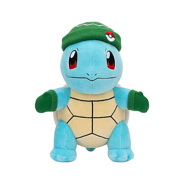 Pokémon - Peluche Carapuce avec Bonnet Vert et Mitaines 20 cm