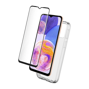 BigBen Connected Pack Protection pour Galaxy A23 5G Coque Antichocs en TPU et Verre d'Écran 9H Transparent