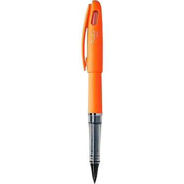 PENTEL Feutre plume Tradio, corps fluo Orange, encre Noire