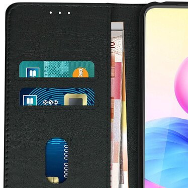 Avizar Étui Xiaomi Redmi Note 10 5G/Poco M3 Pro Porte-carte Fonction Support Noir pas cher