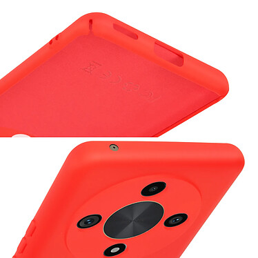 Avizar Coque pour Honor Magic 6 Lite 5G Semi-rigide Soft-touch Anti-traces Rouge pas cher