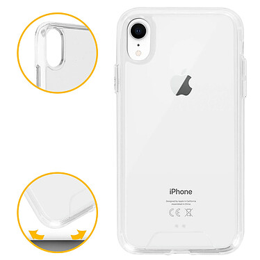 Avizar Coque Apple iPhone XR Coque Cristal Bi-matière - Transparent pas cher