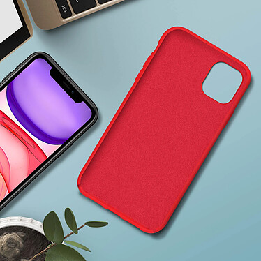 Avis Avizar Coque iPhone 11 Silicone Semi-rigide Mat Finition Soft Touch Rouge