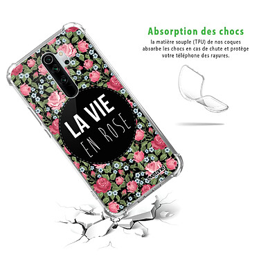 Avis Evetane Coque Xiaomi Redmi Note 8 Pro anti-choc souple angles renforcés transparente Motif La Vie en Rose