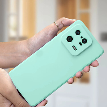 Avizar Coque pour Xiaomi 13 Pro Silicone Intérieur Microfibre Finition Mate  turquoise pas cher