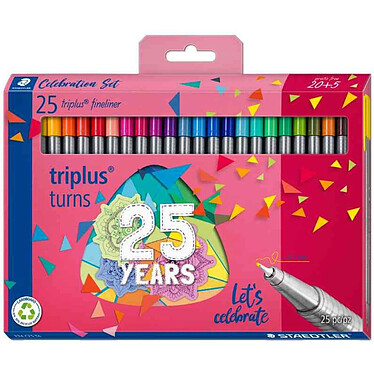 STAEDTLER Fineliner triplus, set anniversaire 20 + 5