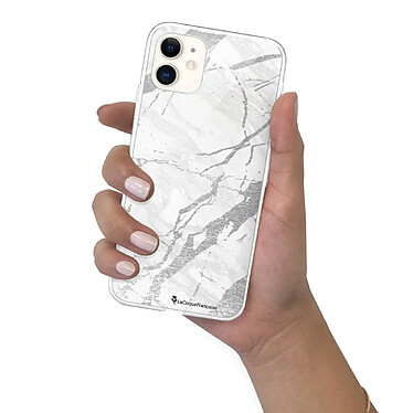 LaCoqueFrançaise Coque iPhone 11 360 intégrale transparente Motif Marbre gris Tendance pas cher