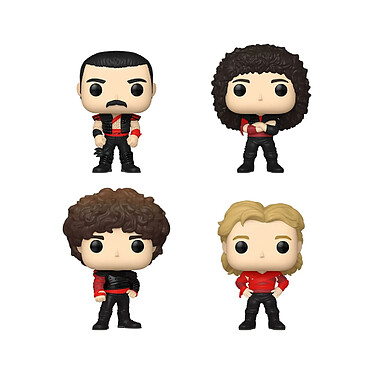 Queen - Pack 4 figurines POP!  Radio Gaga 9 cm