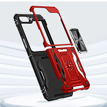 Acheter Avizar Coque Bague pour Samsung Galaxy Z Flip 5 Antichoc Série ArmoRing Bump  Rouge