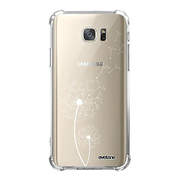 Evetane Coque Samsung Galaxy S7 anti-choc souple angles renforcés transparente Motif Pissenlit blanc