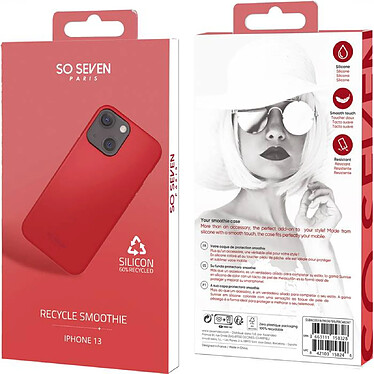 Avis So Seven Coque pour iPhone 13 SMOOTHIE RECYCLE Rouge