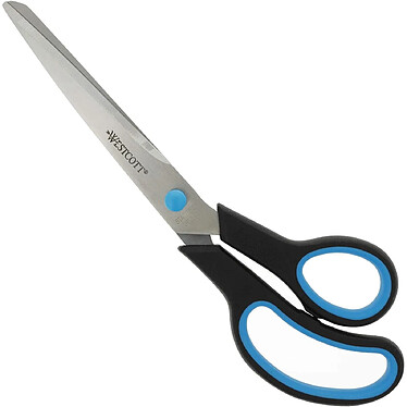 WESTCOTT Ciseaux Easy Grip, longueur: 247 mm, bleu/noir