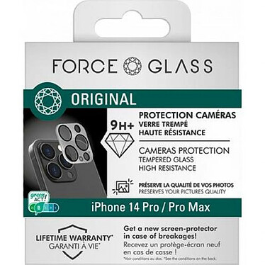 Force Glass Protection de Caméra en verre pour iPhone 14 Pro/14 Pro Max Transparent pas cher