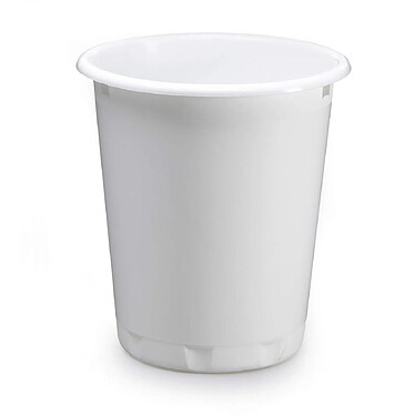 DURABLE Corbeille à Papier BASIC Plastique 13 Litres Blanc