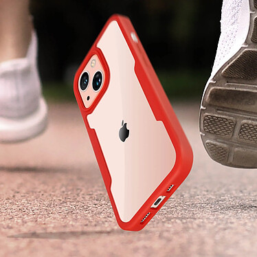 Avis Avizar Coque 360° pour iPhone 13 Dos Rigide Protection Écran Souple Coins Renforcés  Contour rouge