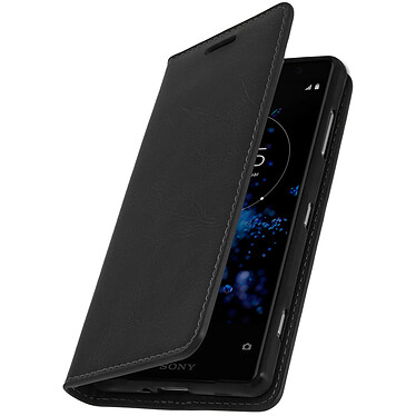 Avizar Etui Sony Xperia XZ2 Housse Cuir Portefeuille Fonction Support - Noir