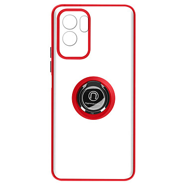 Avizar Coque pour Samsung Galaxy A23 5G Bi-matière Bague Métallique Support Vidéo Rouge