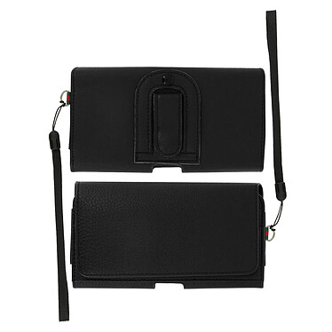 Avizar Housse ceinture Smartphone 6'' Étui Porte-cartes Passant-ceinture & Clip - Noir pas cher