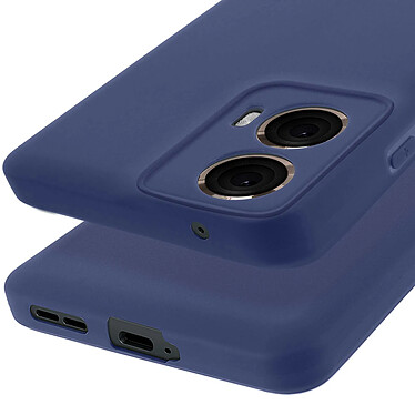 Avizar Coque pour Motorola Moto G85 Silicone Souple Mate Bleu Nuit pas cher