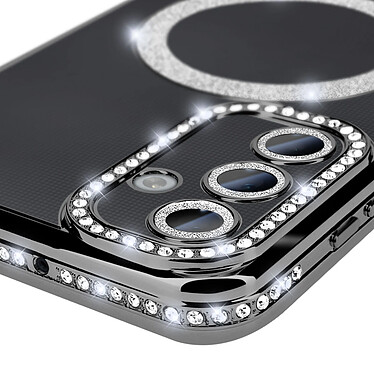 Avis Avizar Coque Diamant pour Samsung Galaxy A25 MagSafe Contour Strass Noir