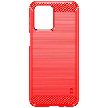 Avizar Coque pour Motorola Moto G54 Effet Carbone Silicone Flexible Antichoc  Rouge