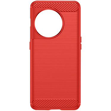 Avizar Coque pour OnePlus 11 Renforcée Souple Carbone Effet Brossé  Rouge