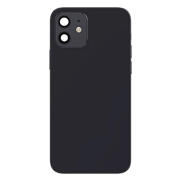 Clappio Châssis Complet pour iPhone 12 Cadre central et Vitre arrière Noir