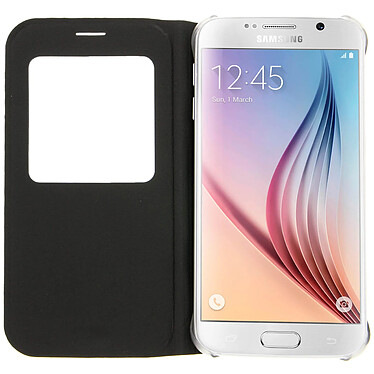 Avis Clappio Etui Clapet Fenêtre Samsung Galaxy S6 - Housse Noir