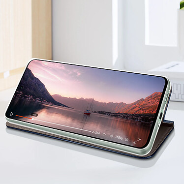 Avis Avizar Étui pour Oppo Reno 12F Clapet Porte-carte Fonction Support Bleu Nuit