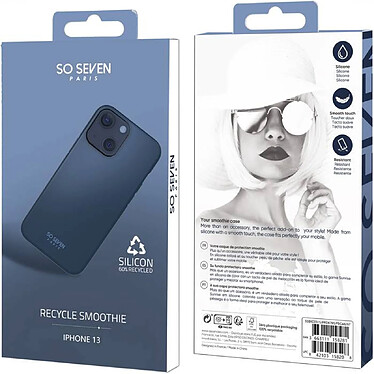 Avis So Seven Coque pour iPhone 13 SMOOTHIE RECYCLE Bleu