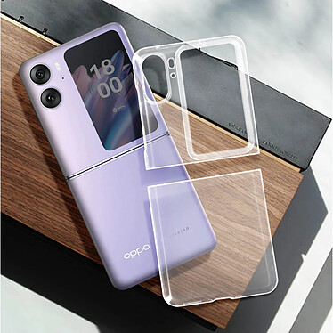 Avizar Coque pour Oppo Find N2 Flip Dos Rigide Coins Bumper Fine Légère  Transparent pas cher