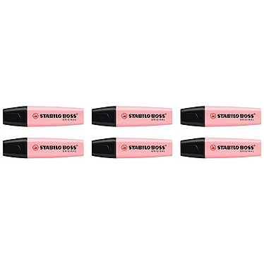 STABILO Surligneur BOSS ORIGINAL Pastel pétale de rose x 6