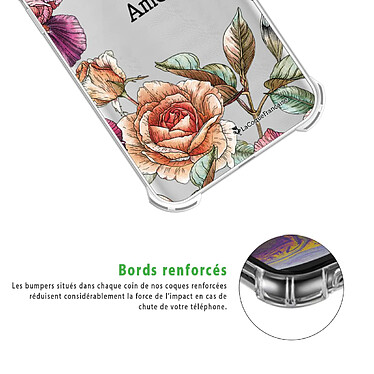 Acheter LaCoqueFrançaise Coque Xiaomi Redmi 9T Silicone antichocs Solides coins renforcés  transparente Motif Amour en fleurs