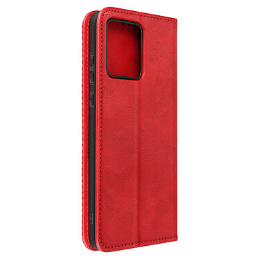 Avizar Étui pour Motorola Moto G84 Clapet Portefeuille Motif Damier  Rouge