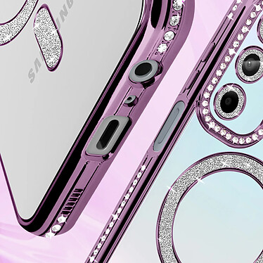 Acheter Avizar Coque Diamant pour Samsung Galaxy A15 MagSafe Contour Strass Violet