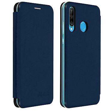 Avizar Étui Huawei P30 Lite/P30 Lite XL Simili-Cuir Porte-carte Support Vidéo Bleu