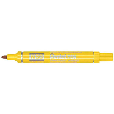 PENTEL Marqueur Permanent N50 Corps Aluminium Pointe Ogive 2mm Jaune x 12