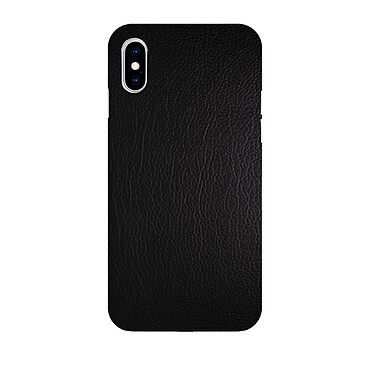 Evetane Coque iPhone Xs Max effet cuir grainé noir