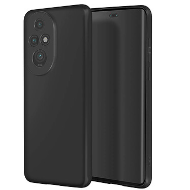 Avizar Coque pour Honor 200 Pro Silicone Finition Mate Soft Touch Noir