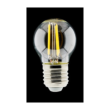 Avis Elexity - Ampoule Déco filament LED Sphérique 4W E27 470lm 2700K (blanc chaud)