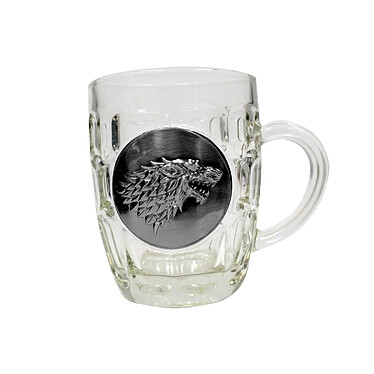 Game Of Thrones - Chope Le Trône de fer avec Logo Metallic Stark