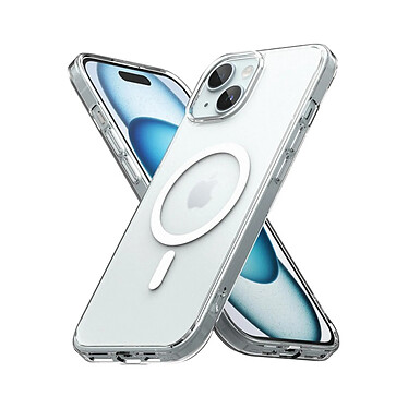 Evetane Coque iPhone 15 Plus transparente Motif Compatible Magsafe antichocs pas cher