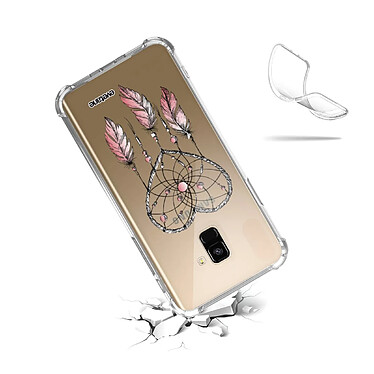 Acheter Evetane Coque Samsung Galaxy A8 2018 anti-choc souple angles renforcés transparente Motif Attrape coeur