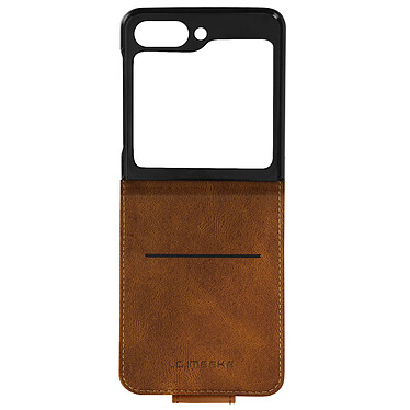 Avizar Étui pour Samsung Galaxy Z Flip 5 Clapet Vertical Porte-Carte Anti-RFID  Marron