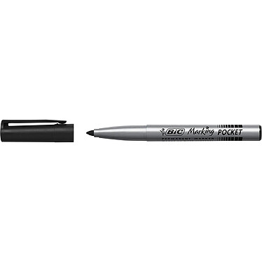 BIC Marqueur Permanent MARKING POCKET 1445 pointe Ogive Moyenne Noir x 12