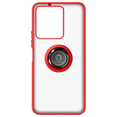 Avizar Coque pour Vivo Y22s et Y35 bi-matière bague métallique support Vidéo  Rouge