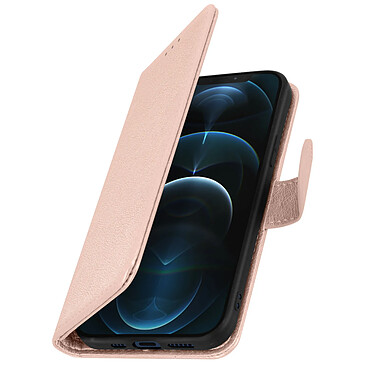 Avizar Étui pour Apple iPhone 12 Pro Max Clapet Portefeuille Support Vidéo  Rose Gold