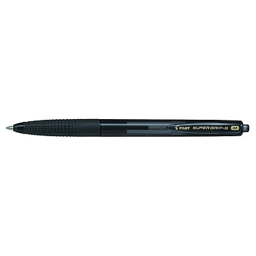 PILOT Stylo Bille Rétractable SUPER GRIP G Pointe Moyenne Noir x 12