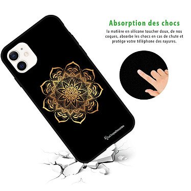 Avis LaCoqueFrançaise Coque iPhone 12 Mini Silicone Liquide Douce Mandala Or