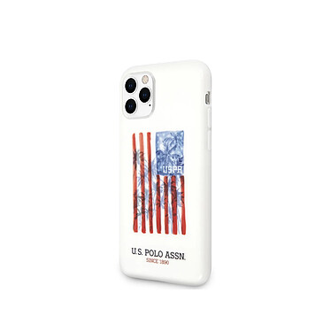 U.S Polo Coque pour Apple iPhone 11 Pro Gamme American Flag en TPU Blanc